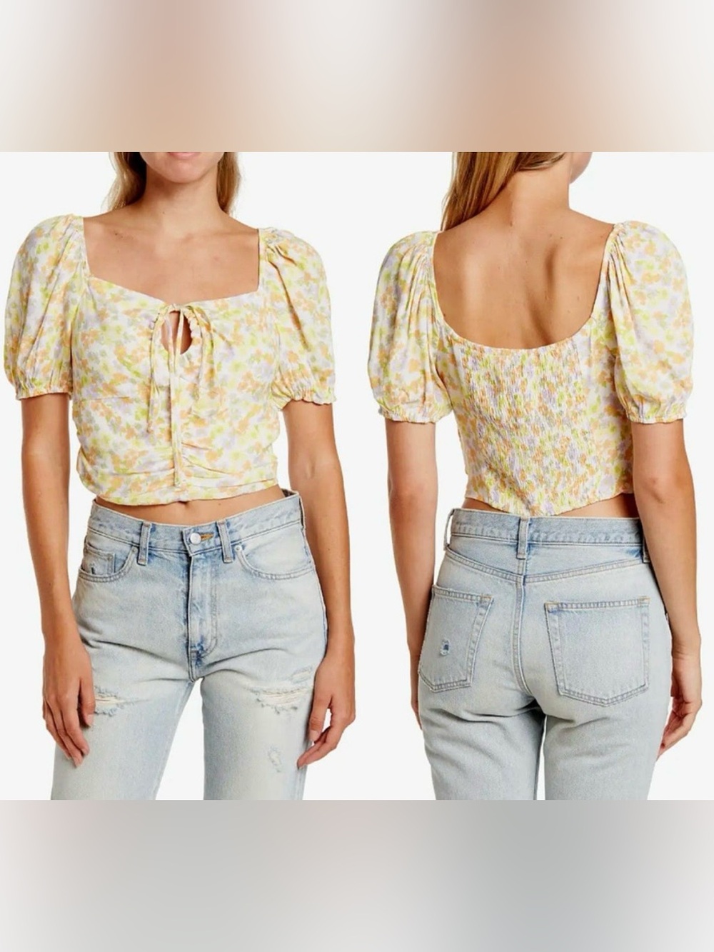 Sophie Rue Floral Crop Blouse Small NWT